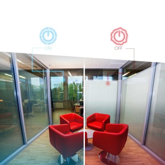 Solar Screen E-film interiérová fólie s aktivací/deaktivací neprůhlednosti