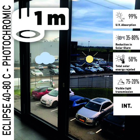 Solar Screen ECLIPSE 40-80 C (bm) fotochromatická interiérová fólie
