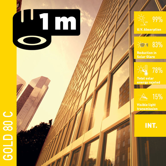 Solar Screen GOLD 80 C (bm) protisluneční interiérová fólie zlatá