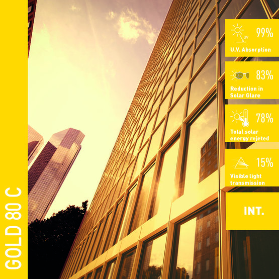 Solar Screen GOLD 80 C protisluneční interiérová fólie zlatá