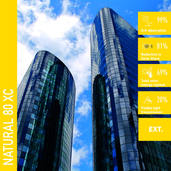 Solar Screen NATURAL 80 XC protisluneční exteriérová fólie tónovaná