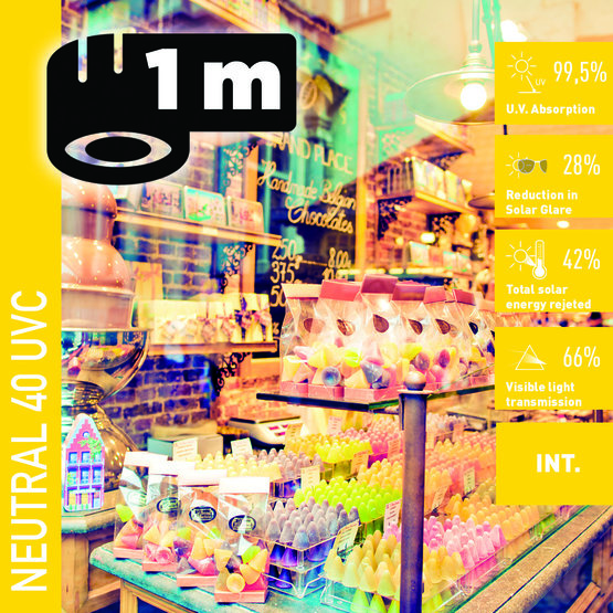 Solar Screen NEUTRAL 40 UVC (bm) Anti-UV interiérová fólie