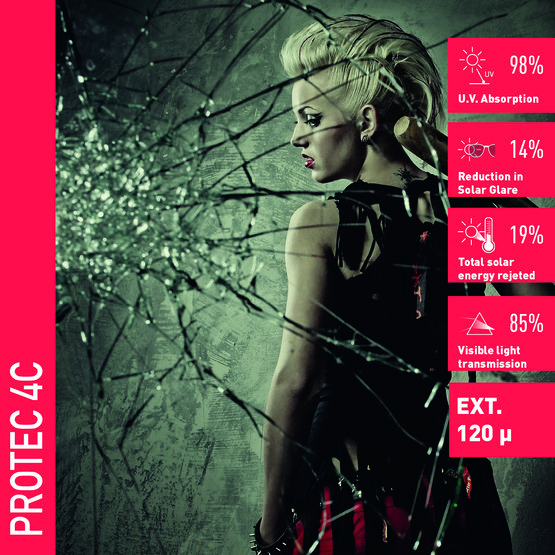 Solar Screen PROTEC 4 C anti-graffiti interiérová fólie
