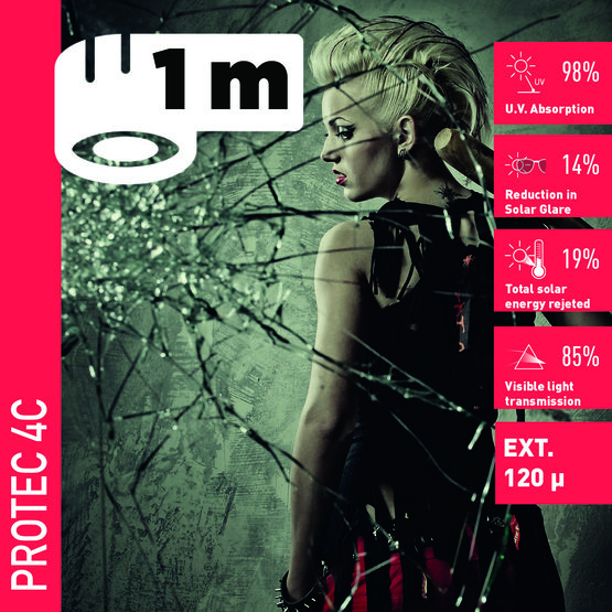 Solar Screen PROTEC 4 C (bm) anti-graffiti interiérová fólie