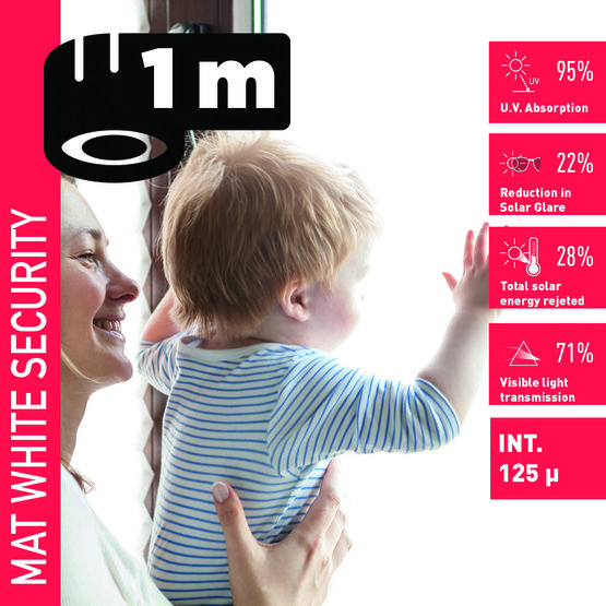 Solar Screen SAFETY MAT WHITE (bm) bezpečnostní interiérová fólie