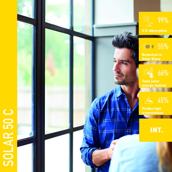 Solar Screen SOLAR 50 C tepelně izolační interiérová fólie