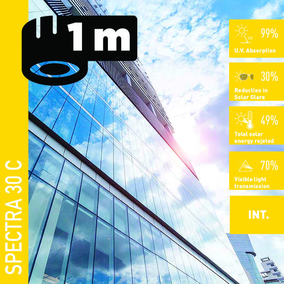 Solar Screen SPECTRA 30 C (bm) protisluneční interiérová fólie tónovaná