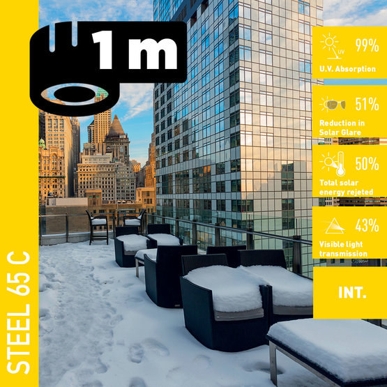 Solar Screen STEEL 65 C (bm) protisluneční interiérová fólie tónovaná
