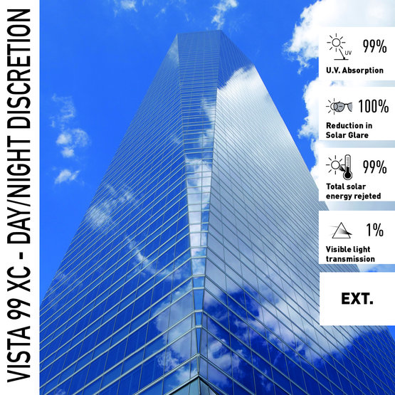 Solar Screen VISTA 99 XC protisluneční exteriérová fólie reflexní