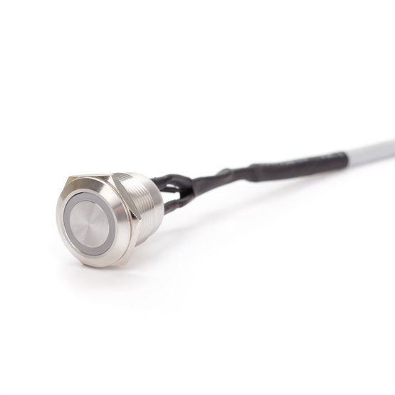 SW IMP Spínač impulsní s LED podsvícením, zelený, 19mm