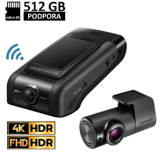 Thinkware U1000 Plus 2CH Autokamera 4K+FHD, WiFi, GPS, BT, HDR, vzdálený přístup