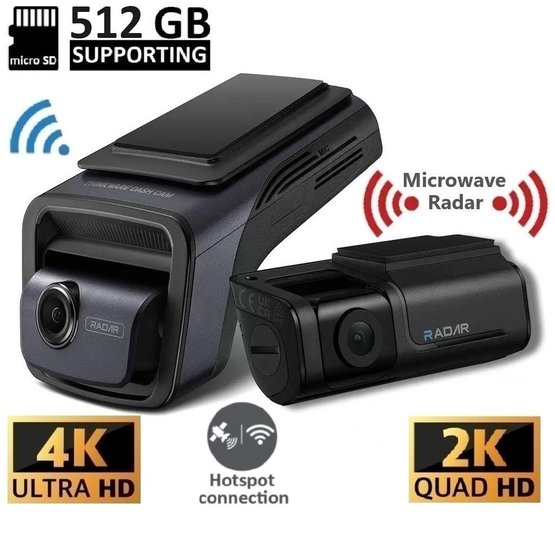 Thinkware U3000 2CH Autokamera 4K+2K, WiFi, GPS, BT, mikrovlnný senzor, Hotspot