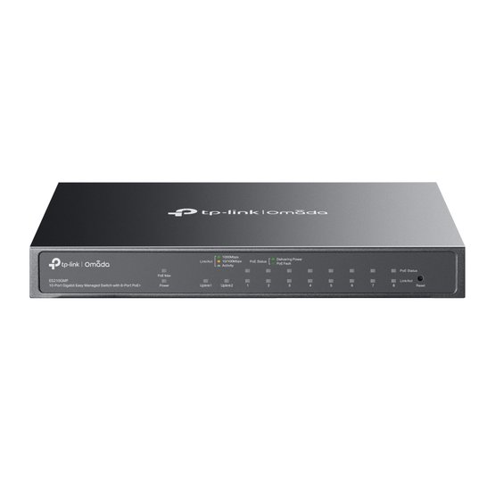 TP-Link TL-ES210GMP 10portový PoE+ Switch