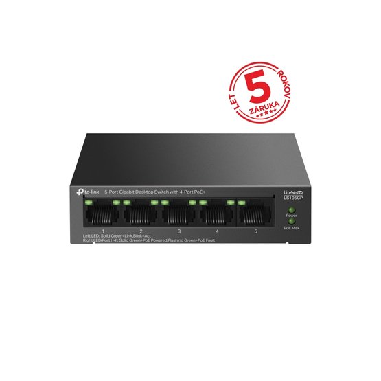 TP-Link TL-LS105GP 5portový PoE+ switch