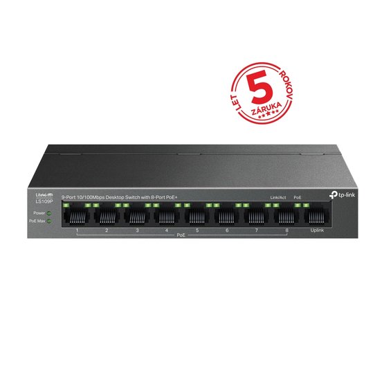TP-Link TL-LS109P 9portový PoE switch