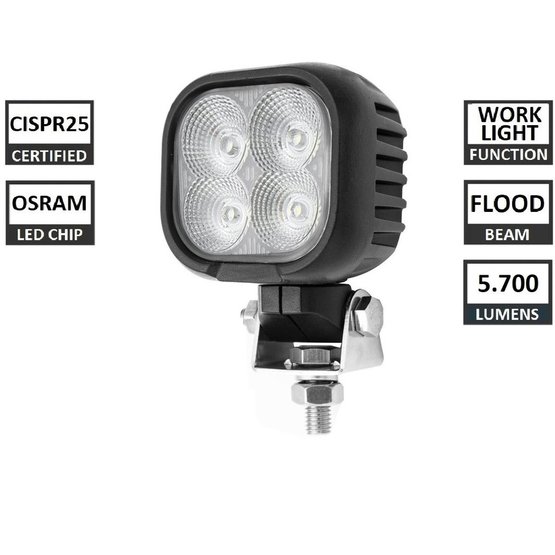WL 0801-40 Pracovní LED světlo, 9-32V, 3.600lm, Flood, CISPR certifikát