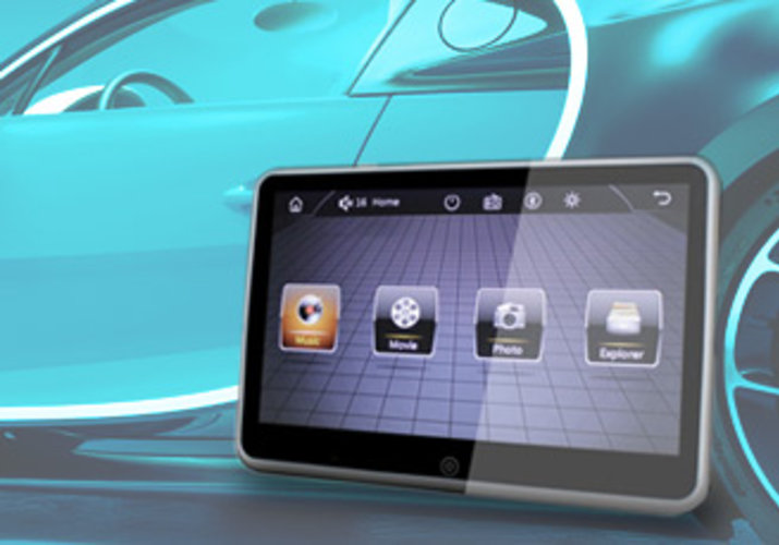 MH1010 - multimediální dotykový monitor na opěrku hlavy