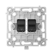 Ajax OutletCore (LAN) Black síťová zásuvka se 2 porty