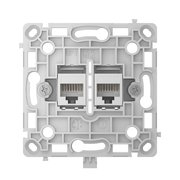 Ajax OutletCore (LAN) vertical White síťová zásuvka se 2 porty