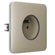 Ajax SoloCover (basic) type E Ivory vestavná zásuvka