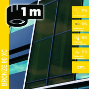 Solar Screen BRONZE 80 XC (bm) protisluneční exteriérová fólie bronzová
