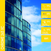 Solar Screen CHROME 245 XC protisluneční exteriérová fólie zrcadlová