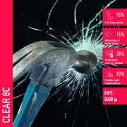 Solar Screen CLEAR 8 C bezpečnostní interiérová fólie