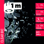 Solar Screen CLEAR 8 XC (bm) bezpečnostní exteriérová fólie