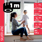 Solar Screen SILVER 470 C (bm) protisluneční interiérová fólie zrcadlová
