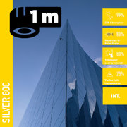 Solar Screen SILVER 80 C R183 (bm) protisluneční interiérová fólie zrcadlová