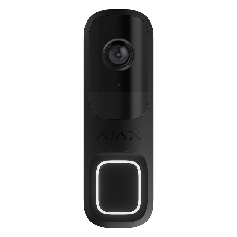Ajax Doorbell Black Video domovní zvonek s 4 Mpx kamerou