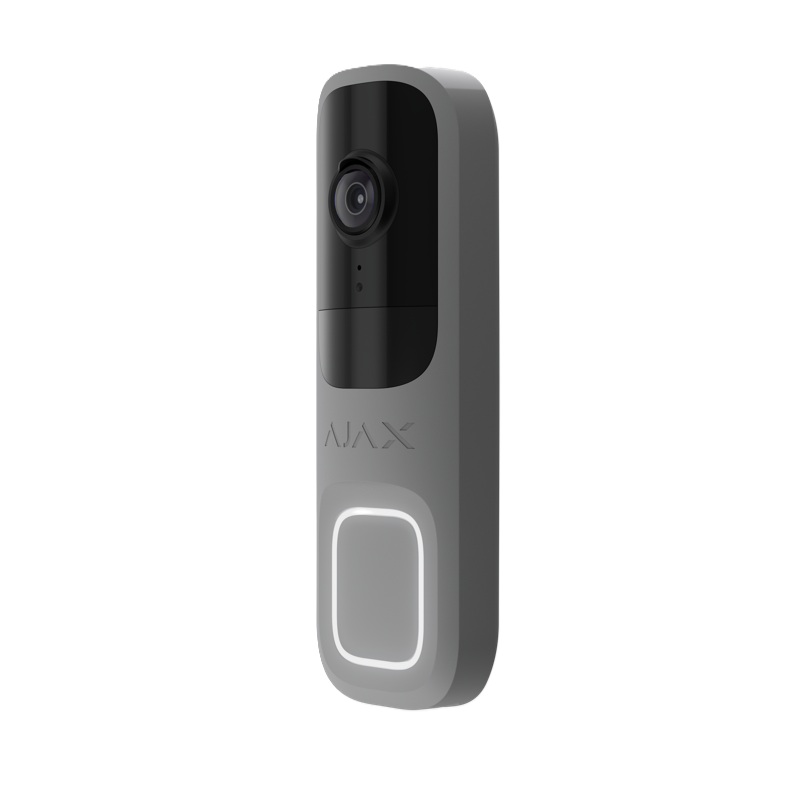 Ajax Doorbell Grey Video domovní zvonek s 4 Mpx kamerou