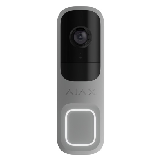 Ajax Doorbell Grey Video domovní zvonek s 4 Mpx kamerou