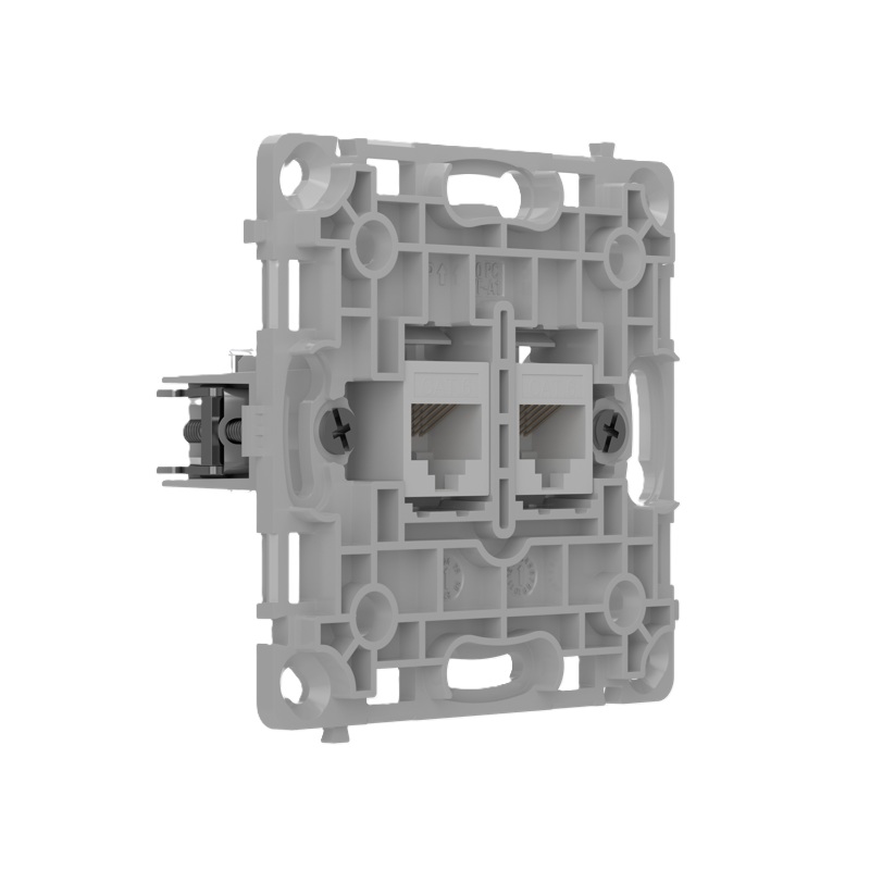 Ajax OutletCore (LAN) vertical White síťová zásuvka se 2 porty