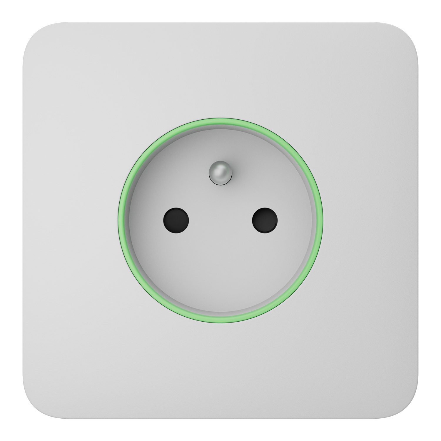 Ajax SoloCover (smart) type E White kryt zásuvky