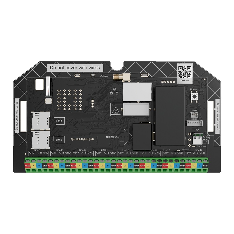 Ajax Superior Hub Hybrid (4G) W/C Hybridní ústředna bez krytu