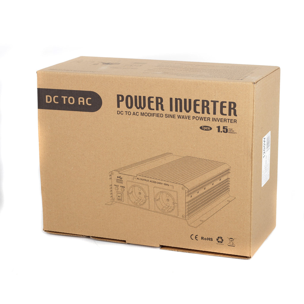 CAR1200 Měnič napětí z 12V na 230V + USB, 1200W - CAR1200