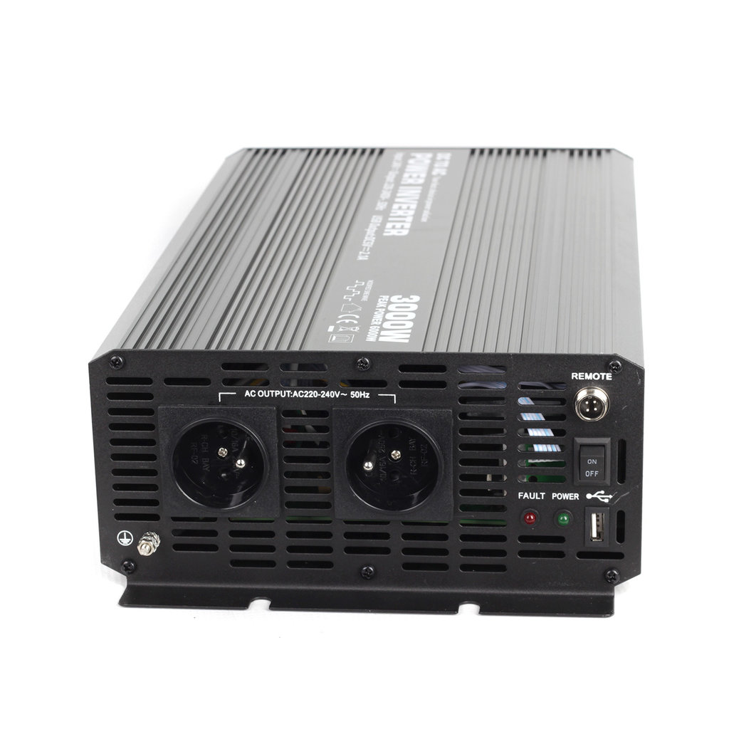 CAR3000-24V Měnič napětí z 24V na 230V + USB, 3000W - CAR3000-24V
