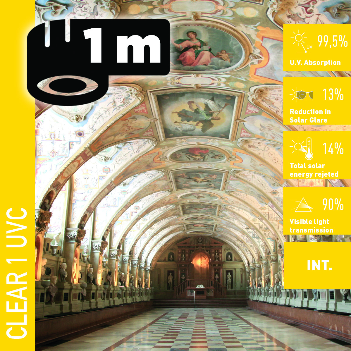Solar Screen CLEAR 1 UVC (bm) anti-UV interiérová fólie