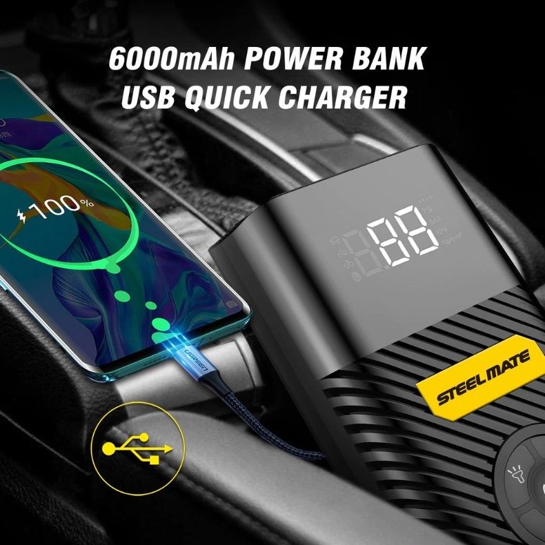 TI PO8 Kompresor na dofukování kol / Power bank - TI PO8