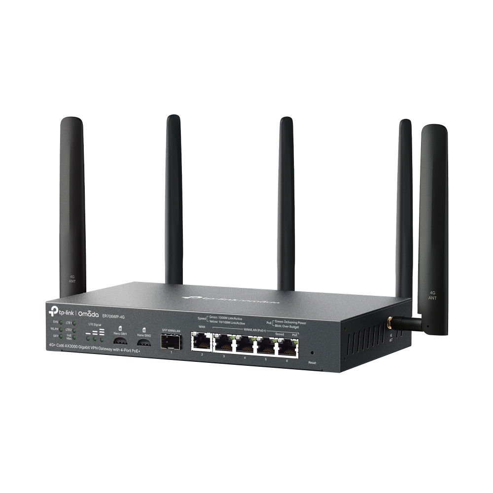 TP-Link TL-ER706WP-4G Omada Wi-fi 4G PoE VPN router