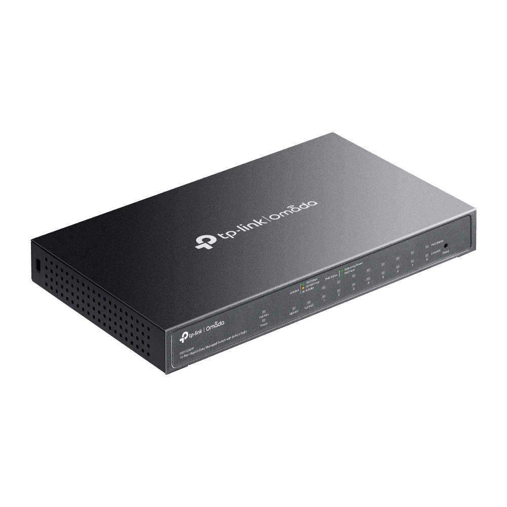 TP-Link TL-ES210GMP 10portový PoE+ Switch