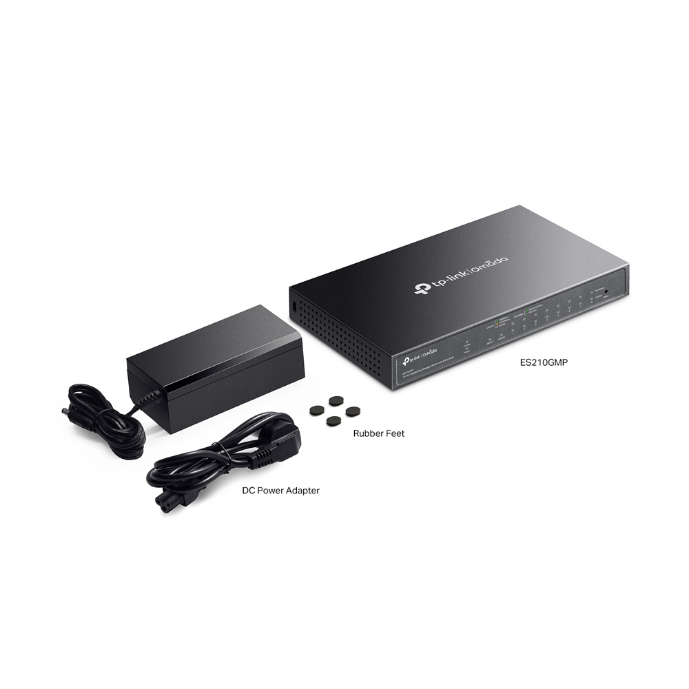 TP-Link TL-ES210GMP 10portový PoE+ Switch