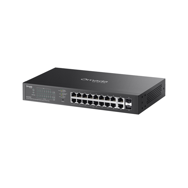 TP-Link TL-ES220GP 20 portový 1G PoE+ switch