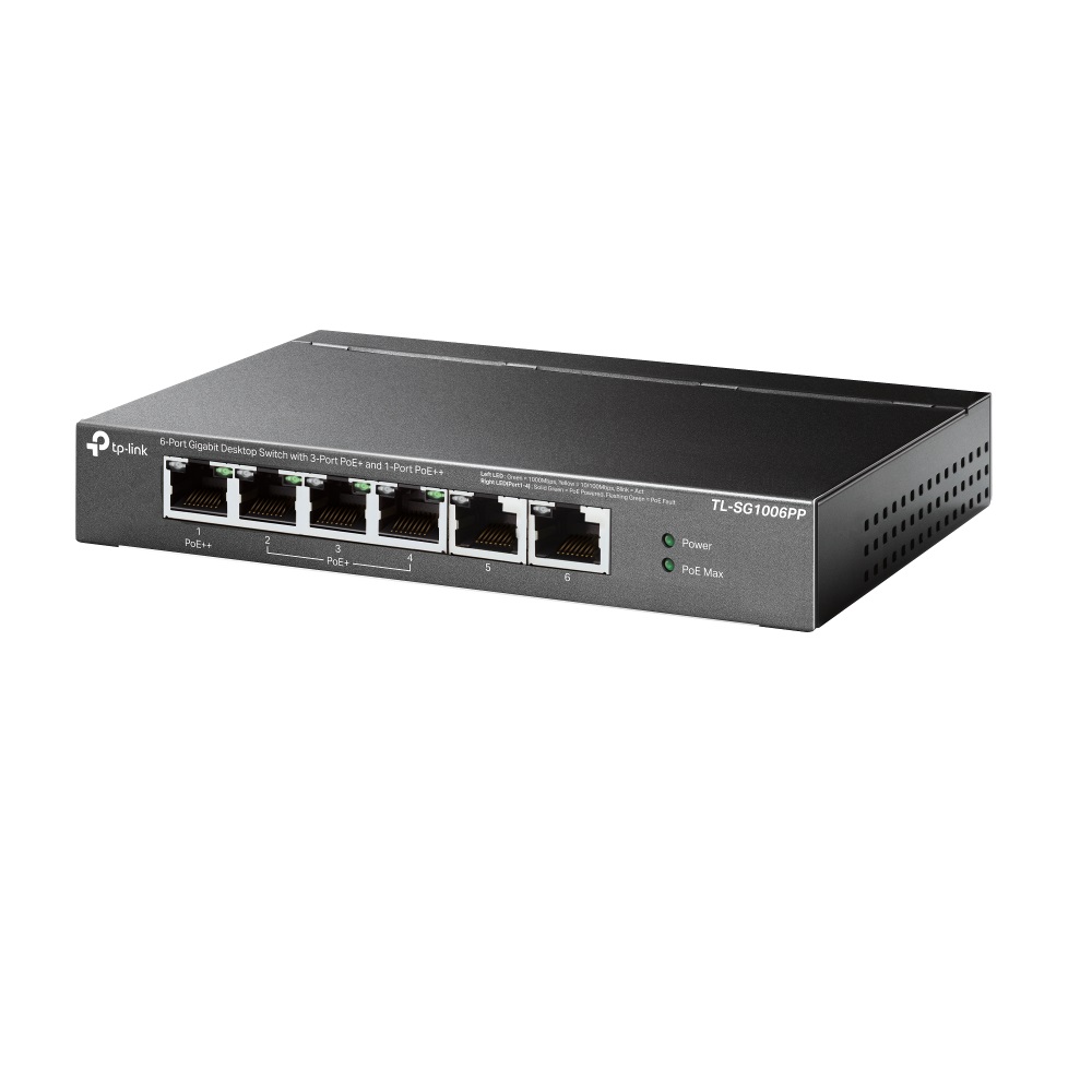 TP-Link TL-SG1006PP 6portový PoE+ switch