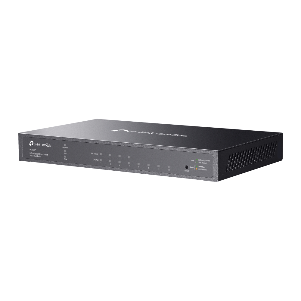 TP-Link TL-SG2008P Omada 8portový gigabitový PoE+ switch