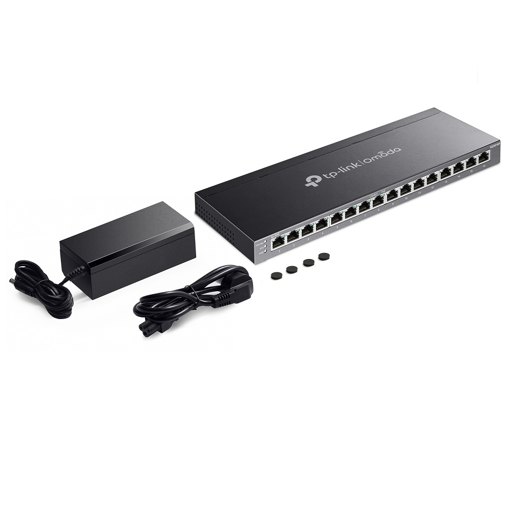 TP-Link TL-SG2016P Omada 16 portový gigabitový PoE+ switch