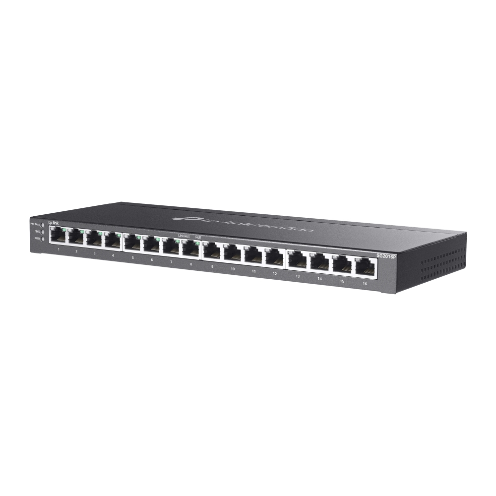 TP-Link TL-SG2016P Omada 16 portový gigabitový PoE+ switch