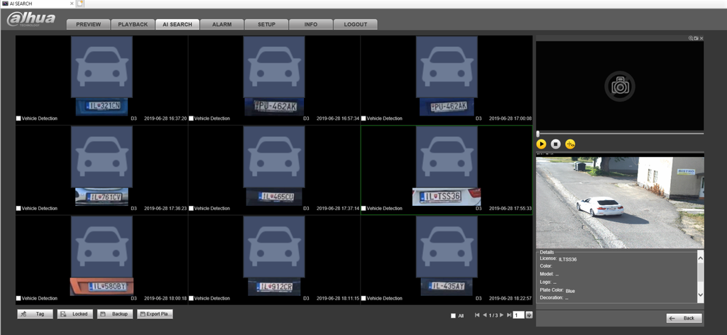 ITC kamery Dahua - čtení RZ